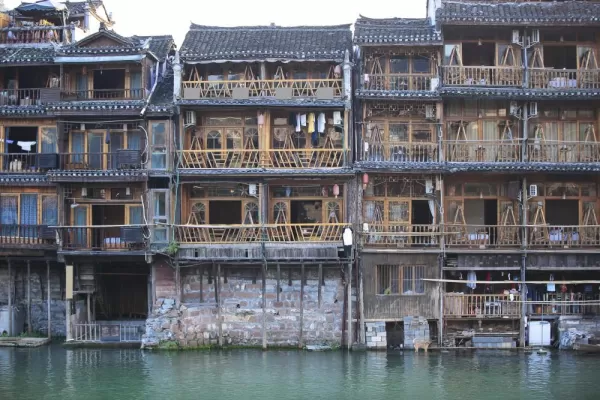 Wooden houses in Fenghuang ancient town