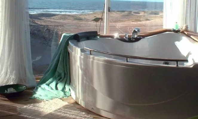 Relax in your hotel room's jacuzzi
