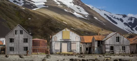 Abandoned whaling village of Stromness, South Georgia