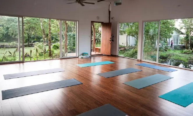 Relax and rejuvenate in the yoga studio