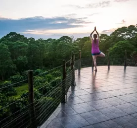 Magnificent views accompany your yoga practice