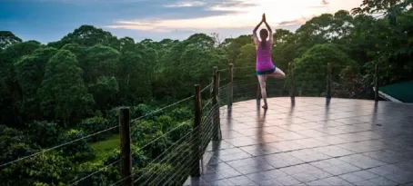 Magnificent views accompany your yoga practice
