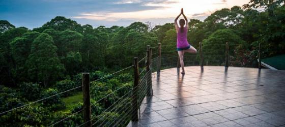 Magnificent views accompany your yoga practice