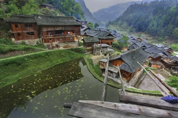 South West China, ethnic village in the mountains