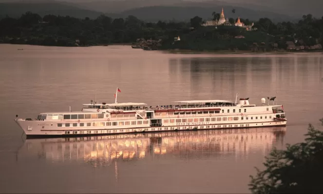 Ayeyarwady River Cruise near Myanmar on the Road to Mandalay