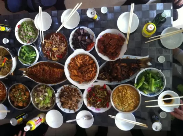 Chinese New Year Eve Feast in Sichuan Province