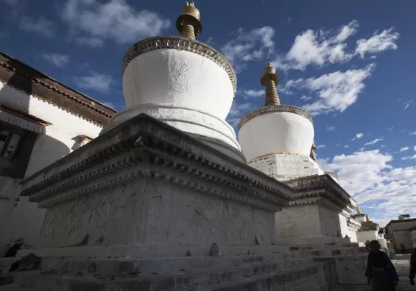 Pagodas at Tashilhunpo Monastery in Shigatse, Tibet