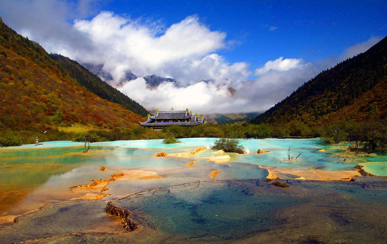 Landscape of Huanglong,China