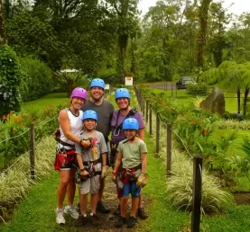 Before the zipline tour