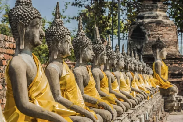 Buddha statues Wat Yai Chaimongkol, Ayutthaya