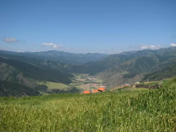 View of the valley below