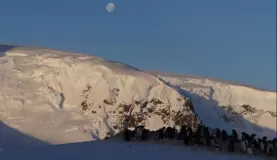 Moon over Antarctica