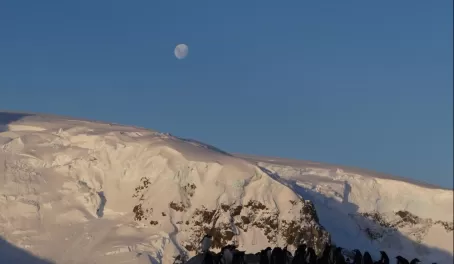 Moon over Antarctica