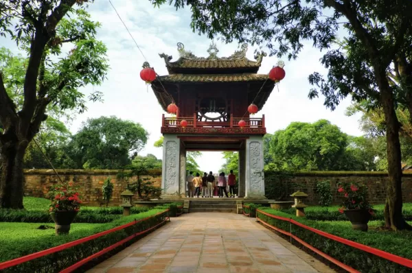 Beautiful Entrance at The Temple Of Literature Hanoi