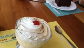 Yummy!  Cake with sweet cream