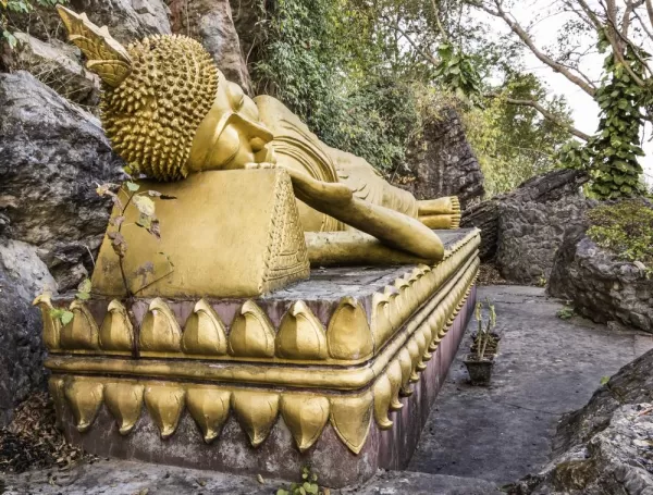 Golden Sleeping Buddha, Mount Phou Si, Luang Prabang
