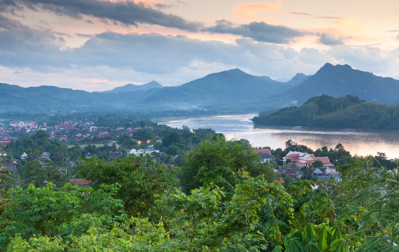 Evening view over Luang Prabang