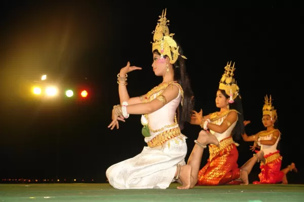 Aspara dancers near the Angkor Wat ruins