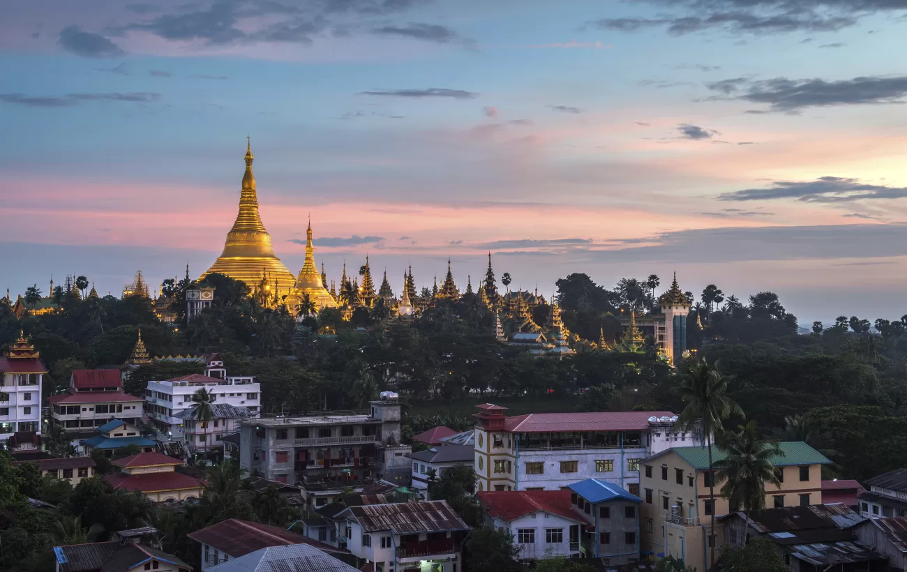 Shwedagon in Yangon city
