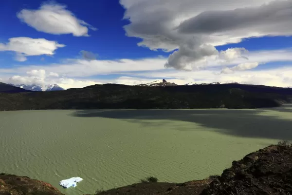 Clouds above Lake Grey in Torres del Paine