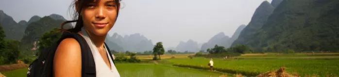 Biking through rural China