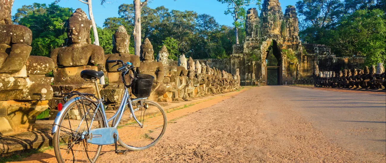 Bike in front of Angkor Wat