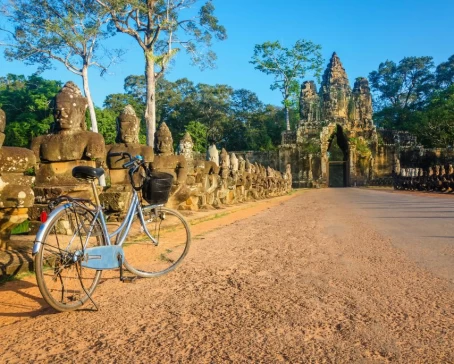 Bike in front of Angkor Wat