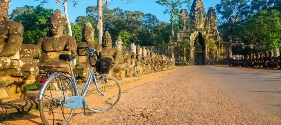 Bike in front of Angkor Wat