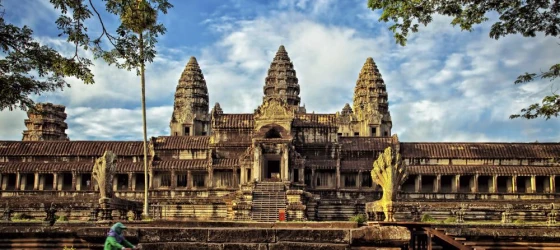 Bike ride by Angkor Wat Temple
