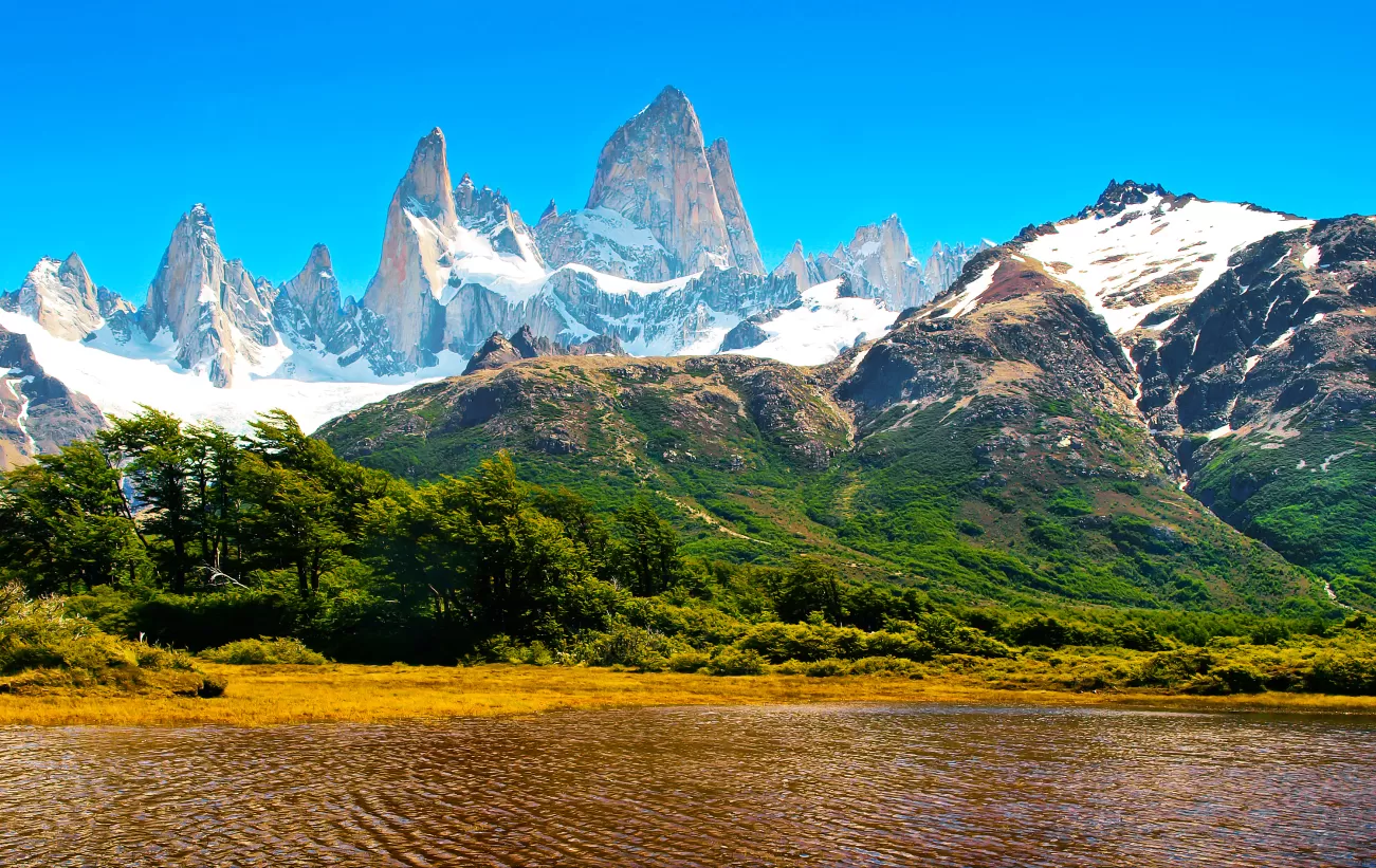 Patagonia landscape with Mt Fitz Roy in Argentina