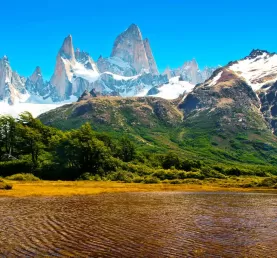 Patagonia landscape with Mt Fitz Roy in Argentina