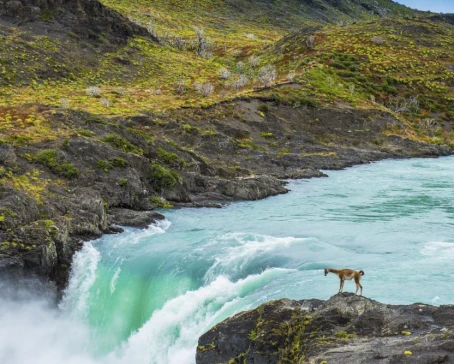 Paine River and Salto Grande waterfall