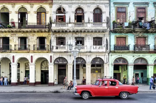 Iconic vintage car on a street in Havana