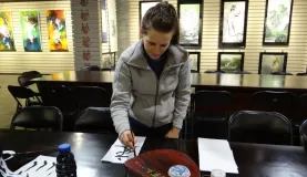 Adventures in China! Calligraphy class