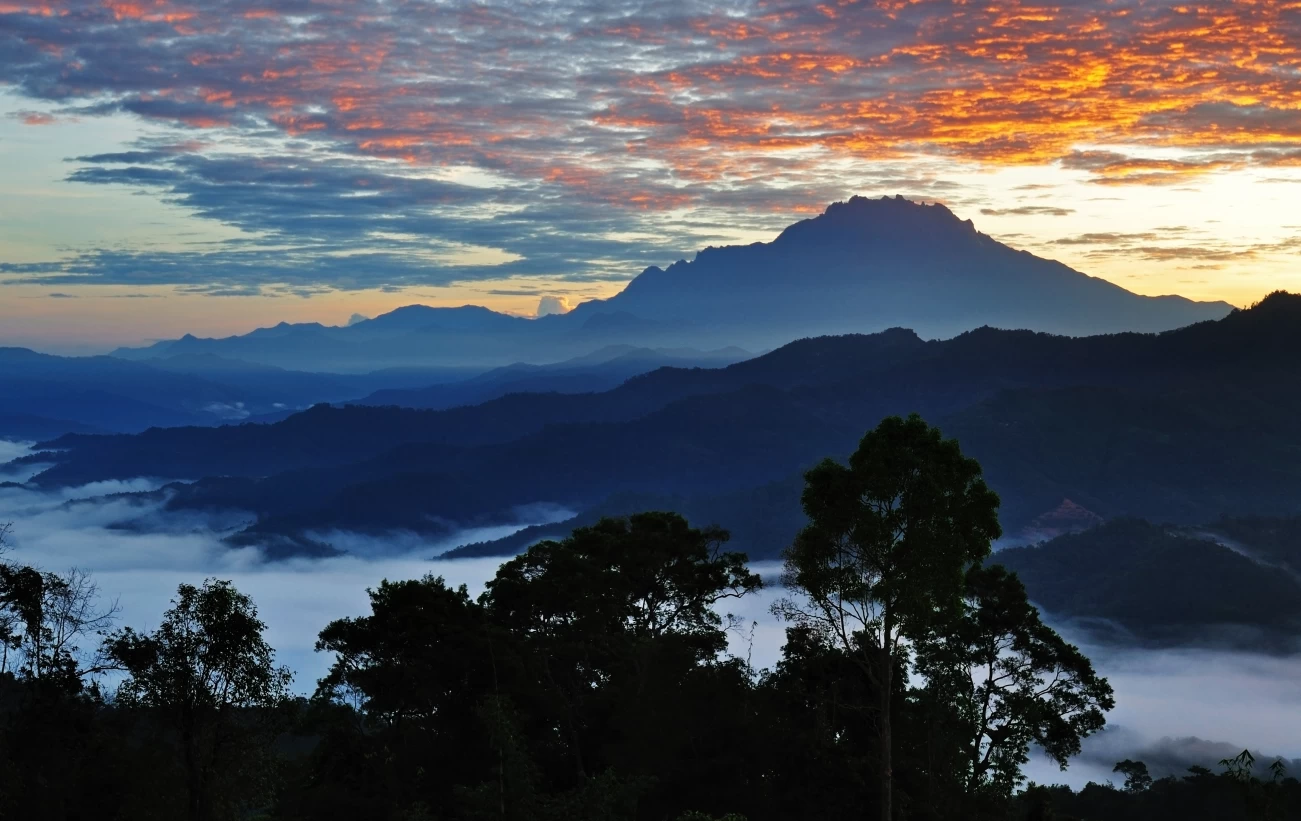 Sunrise over Mount Kinabalu