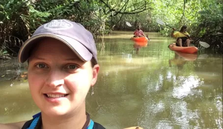 Kayaking trip selfie