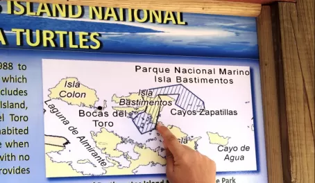 Map of Bastimentos Island National Marine Park