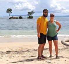 Matt and I enjoying Bastimentos Island National Marine Reserve