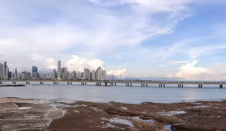 panorama of the waterfront in Panama City