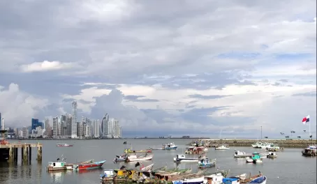 Panama City skyline from the Fish Market