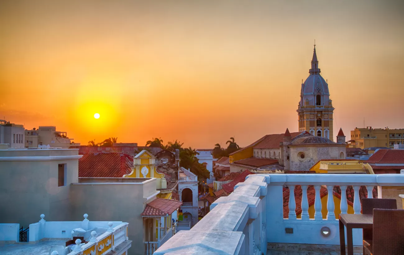 Sunset over Cartagena