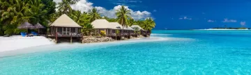 Beach villa on pristine water