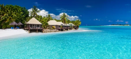 Beach villa on pristine water