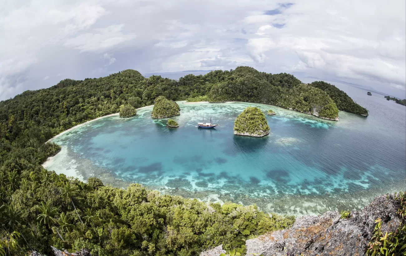 Remote lagoon in Papua New Guinea