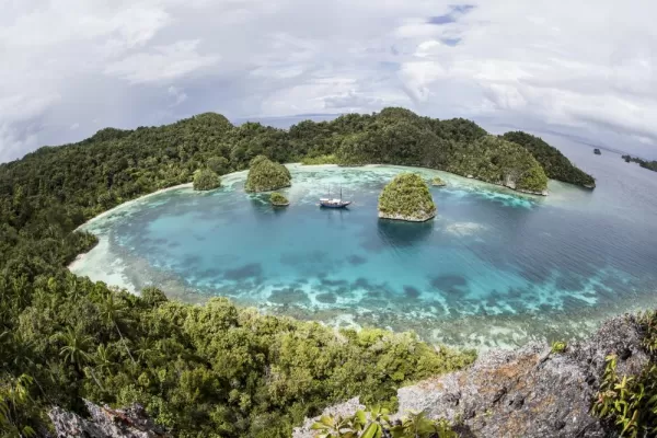 Remote lagoon in Papua New Guinea