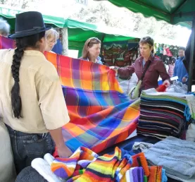 Exploring the weekly Quito market.