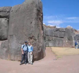 One of the largest stones at the fortress at Sacsayhuaman.