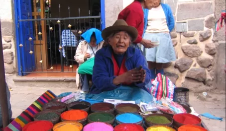Pisac Market - the place to be if you need colors for dye