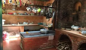 Traditional Colombian coffee farm kitchen