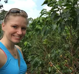 Exploring a coffee farm in Colombia